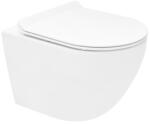 S-Line Pro Wc soft close ülőkével felakasztható fehér fényes felülettel hátsó kifolyással WC01T