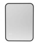 Elleci Viva AURA DELTA fürdőszoba tükör - érintőkapcsolóval - FEKETE - LED - SZÖGLETES - 60 x 65 cm (83440011)
