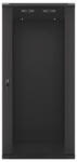 Lanberg WF01-6627-10B 19" 27U SZÉL: 600mm MÉLY: 600mm MAG: 1307mm lapraszerelt üvegajtós fekete fali rack szekrény