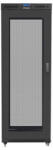 Lanberg FF01-8042-23BL 19" 42U SZÉL: 800mm MÉLY: 1000mm MAG: 2097mm lapraszerelt LCD hálós fémajtós fekete rack szekrény