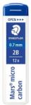 STAEDTLER Grafitbél, 2B, 0, 7mm, STAEDTLER "Mars Micro Carbon 250", 12szál/tubus (250 07-2B) - nyomtassingyen