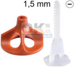 Raimondi Csavaros szintező, 100db FEJ + 200db TALP, 1, 5mm "-" fuga, 3-15mm laphoz (rvb015fccs11) (rvb015fccs11)