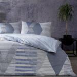 TAC Lenjerie de Pat cu Elastic design geometric, TAC Ranforce, Lucas Albastru Lenjerie de pat