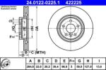 ATE Disc frana fata Alfa Romeo GTV, Spider ATE 24.0122-0225.1 (24.0122-0225.1)