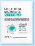 APLB Mască cu glutation și niacinamidă Glutathione Niacinamide Sheet Mask - 25 ml * 10 buc Masca de fata