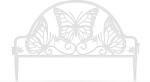 Hessa Bordura Gardulet Decorativ Plastic pentru Gazon sau Flori, Dimensiuni 50x31cm, Model Fluturi, Alb (11464WH)