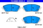 ATE Set placute frana ATE 13.0460-5522.2 (13.0460-5522.2)