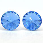  Kristály fülbevaló light sapphire színű rivoli 10 mm (100154)