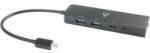 V7 V7UCRJ25GHUB-BLK USB-C 3.1 UTP Átalakító 2x USB-A 2x USB-C fekete (V7UCRJ25GHUB-BLK)