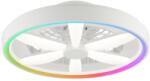 Brilliant Ventilator LED RGBW de tavan cu lumină Brilliant GAIANO LED/48W/230V alb + telecomandă (BI0119)