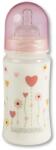 Baby-Nova Пластмасово шише с широко гърло Baby Nova PР - 300 ml, Цветя (48002) - ozone
