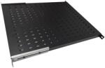 DECKRO Raft fix cu prindere reglabila 19'' 1U, 340-380mm, universal, fixare fata si spate, pentru rack cu adancime 600mm, sarcina 50kg, DECKRO (Negru) (DXSS600BUN)