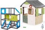 Smoby Set căsuță și cățărătoare cu pereți de cățărat Frame Kraxxl Life Jura Lodge Smoby extensibilă cu hrănitoare pentru păsări (SM810504-17) Casuta pentru copii