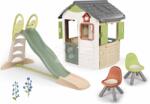 Smoby Set căsuță cu tobogan cu apă de 2, 3 m Life Jura Lodge Smoby extensibilă cu 2 scăunele KidChair (SM810504-1) Casuta pentru copii