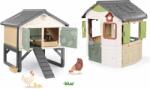 Smoby Set căsuță și coteț pentru găini Life Jura Lodge Smoby extensibilă cu hrănitoare pentru păsări (SM810504-8) Casuta pentru copii