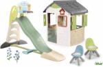 Smoby Set căsuță și tobogan cu coș de baschet Life Jura Lodge Smoby extensibilă cu joc de apă și 2 scaune (SM810504-10) Casuta pentru copii