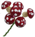 Decoration & Design Gomba betűzős műanyag 25mm piros 144 db-os szett (225019)