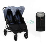 Valco Baby Kočík dvojičkový Slim Twin Glacier + PETITE& MARS fusak Jibot ZADARMO (VP-F186338)