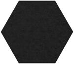  Hatszög alakú (méhsejt) filcpanel - filcből készült puha falburkoló (22-es fekete színben) (filc-hexa-hb22-fekete)