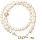  Colier din Perle de Cultura Rotunde 7-8 x 7-8 mm - Eleganta si Stralucire Divina - Accesorii de Argint 925 Aurit - Gold Filled - 1 Buc