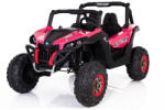 AMR TOYS Masinuta electrica pentru copii cu 2 locuri, UTV BUGGY POWER 4×4, MP4, scaun de piele (XMX603) roz (UTV ROZ)