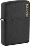 Zippo Brichetă Zippo 236ZL Black Crackle with Zippo Logo (236ZL) Bricheta
