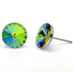  Kristály fülbevaló vitrail medium színű rivoli 10 mm (100164)