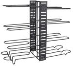 Welora Állítható fém rendszerező 8 edényhez, serpenyőhöz, konyhai szekrényhez, 20, 5x54x38 cm, fekete (DR8-19-WL-CF050-49829145149715)