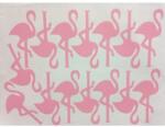 Original Deals flamingó madár formájú dekoratív matrica készlet, 45 db, 5 x 10 cm, rózsaszín (21AGL0661)