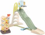 Smoby Csúszda vízsugárral és kosárlabda palánkkal a játszófalnál Toboggan XL Slide Life Smoby 230 cm csúszófelület dupla hullámmal (SM810254-F)