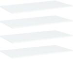 vidaXL 4 db fehér szerelt fa könyvespolc lap 80 x 40 x 1, 5 cm (805330)