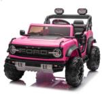 Beneo Elektromos kisautó Ford Bronco XL hátsókerék-meghajtással, licencelt (kétüléses), rózsaszín, lítium akkumulátor, magas alváz, két ülés, lengéscsillapított felfüggesztéssel, 2, 4 GHz-es távirányító, MP