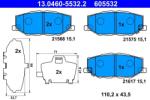 ATE Set placute frana ATE 13.0460-5532.2 (13.0460-5532.2)
