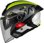 MT Helmets Casca MT Helmets Cosmo SV Silence - Open face, galben fluor lucios, Ochelari soare incluși, ECE 22.06 (1361C42131)