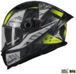 MT Helmets Casca MT Helmets Braker SV Fury - Integrală, gri/galben lucios, Ochelari soare incluși, ECE 22.06 (1346C39261)