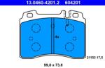 ATE Set placute frana ATE 13.0460-4201.2 (13.0460-4201.2)