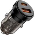 Tech-Protect CC03 autós töltő USB / USB-C 30W PD QC, fekete