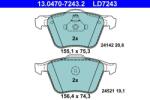 ATE Set placute frana ATE 13.0470-7243.2 (13.0470-7243.2)