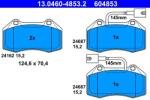 ATE Set placute frana ATE 13.0460-4853.2 (13.0460-4853.2)