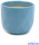  Rombuszmintás foltos kerámia kaspó 10cm - Kék