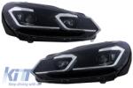OSRAM Xenon fejlesztett Első lámpák LEDriving Volkswagen Golf 6 VI (2008-2012) fekete LED dinamikus sorozatos kanyarodó lámpák (LEDHL102-BK)