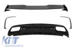 KITT Diffúzor és kipufogóvégek Mercedes W176 A-osztály 12+ modellekhez, matrica, Edition 1, matt fekete Kompatibilis: Mercedes Benz W176 2012-2015 A-osztály Sport Line csomag hátsó lökhárítóval Merce (CORD