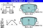 ATE Set placute frana, frana disc ATE 13.0470-5521.2 - fixbox