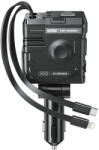 XO autós töltő CC66 104W 1x USB 1x USB-C fekete USB-C és Lightning kábellel
