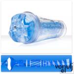 Fleshlight maszturbátor Flight Commander - nonfiguratív, kék színű, vízálló, vibráció nélküli