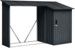 Riwall PRO PRO RMWS 3x9 Anthracite tűzifatároló fészerrel 2, 7 x 1, 6 m (antracit) (WS-XDB-E-A)
