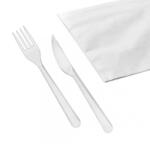  Újrah. evőeszköz Superior fehér csom. villa+kés+szalvéta 15098