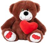 Amek Toys Jucărie de pluș Amek Toys - Ursuleț de pluș cu inimă, maro, 19 cm (030109-3)