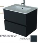 TBOSS Sparta 60 cm alsószekrény kerámia mosdóval, antracit