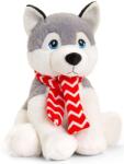 Keel Toys Jucărie de pluș ecologică Keel Toys Keeleco - Husky cu eșarfă, 25 cm (SX1932)